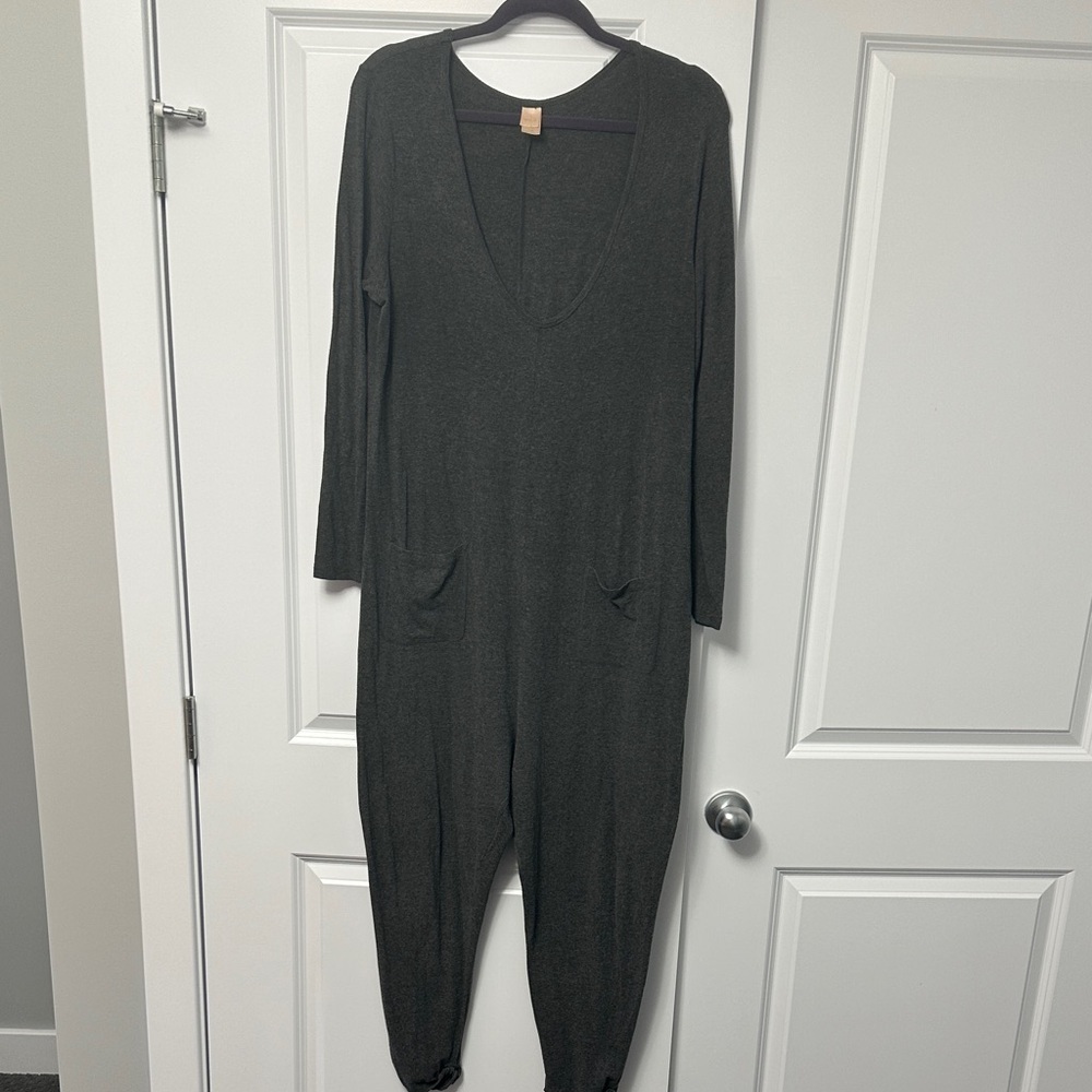 Smash + Tess Dark Gray Long Sleeve Romper